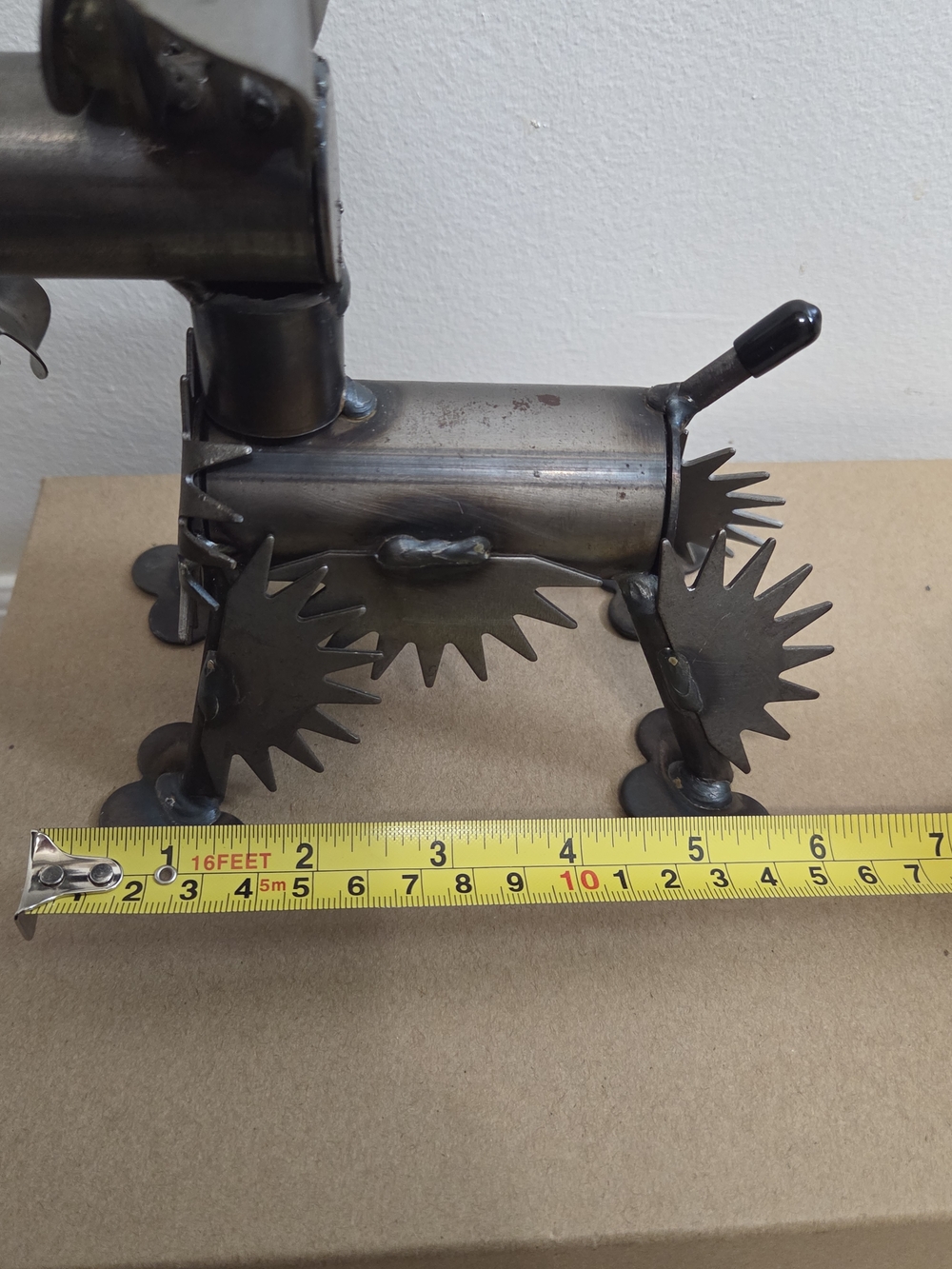 Yard Birds Metal Dog Sculpture - Industrial Silver Home Accent - Picture 9 of 10